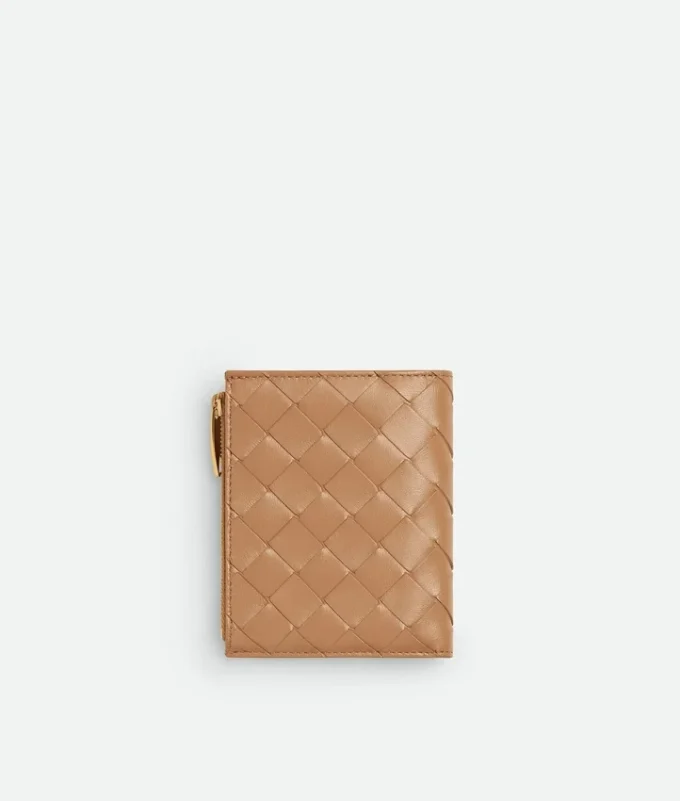 Kleine Brieftasche aus Intrecciato-Leder Kleine Brieftasche aus Intrecciato-Leder