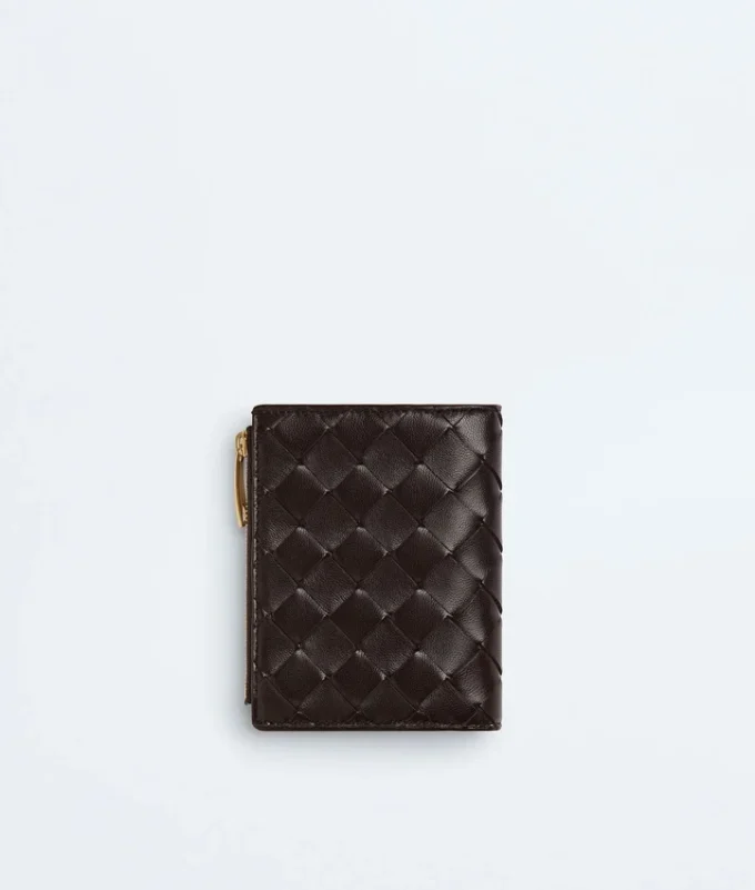 Kleine Brieftasche aus Intrecciato-Leder Kleine Brieftasche aus Intrecciato-Leder