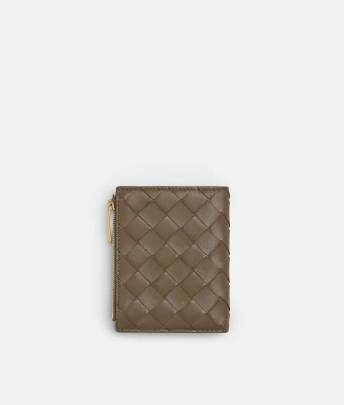 Kleine Brieftasche aus Intrecciato-Leder Kleine Brieftasche aus Intrecciato-Leder