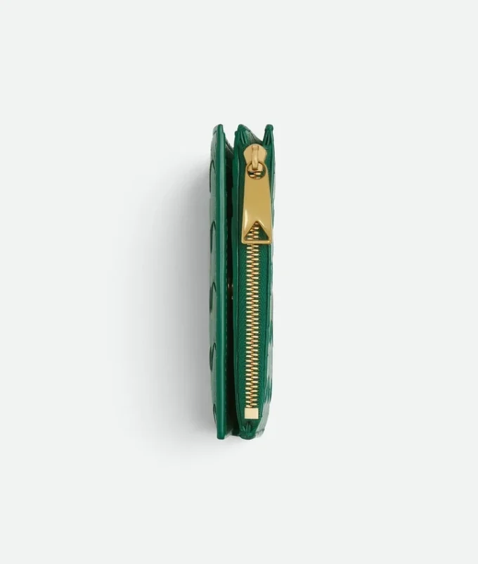Kleine Brieftasche aus Intrecciato-Leder Kleine Brieftasche aus Intrecciato-Leder