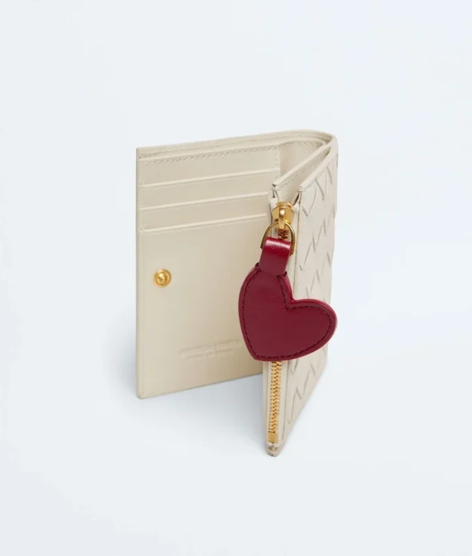 Kleine Brieftasche aus Intrecciato-Leder Kleine Brieftasche aus Intrecciato-Leder