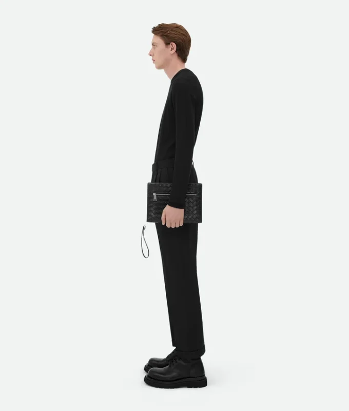Kleine Intrecciato-Aktentasche mit Handschlaufe Kleine Intrecciato-Aktentasche mit Handschlaufe