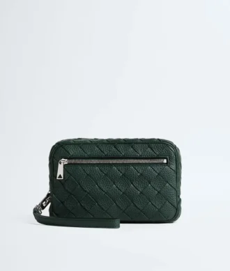 Kleine Intrecciato-Pouch mit Handschlaufe
