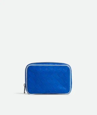 Kleine Intrecciato-Pouch mit Reißverschluss