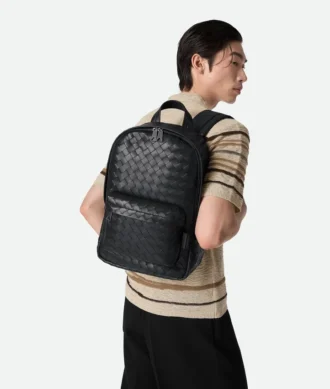 Kleiner Intrecciato-Rucksack