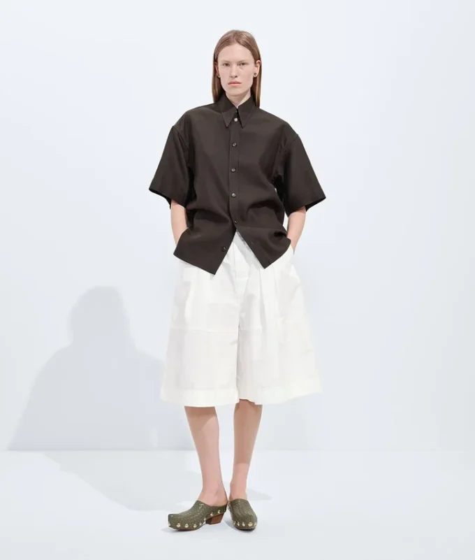 Kompakte Culotte aus Baumwoll-Toile Kompakte Culotte aus Baumwoll-Toile