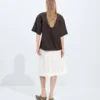 Kompakte Culotte aus Baumwoll-Toile Kompakte Culotte aus Baumwoll-Toile