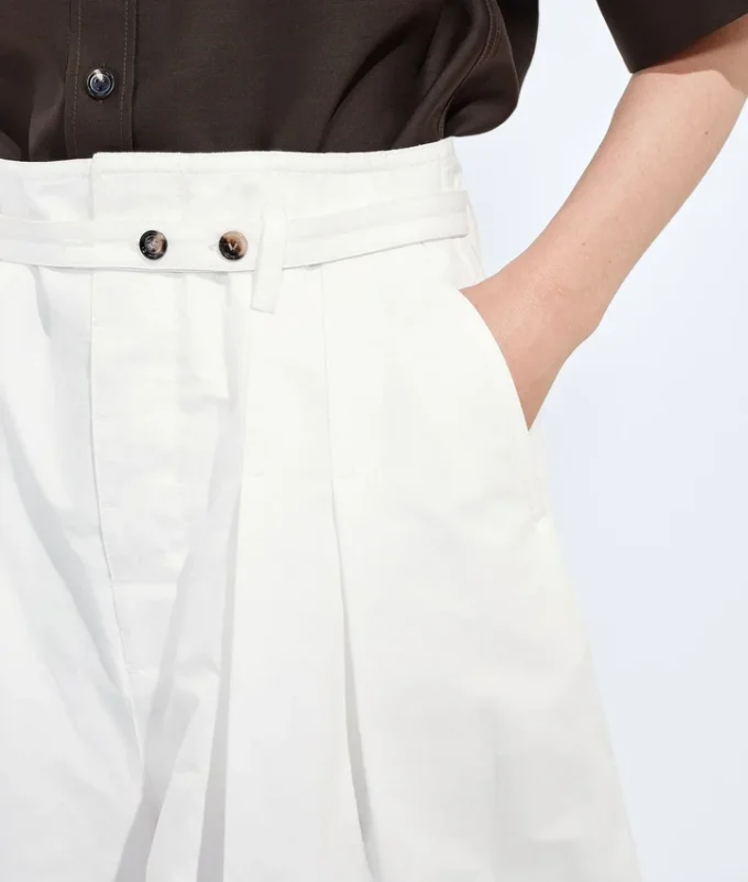 Kompakte Culotte aus Baumwoll-Toile Kompakte Culotte aus Baumwoll-Toile
