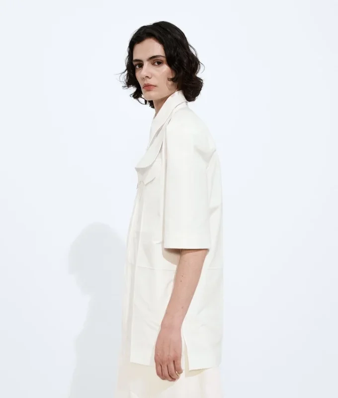 Kompaktes Baumwoll-Toile-Hemd Kompaktes Baumwoll-Toile-Hemd