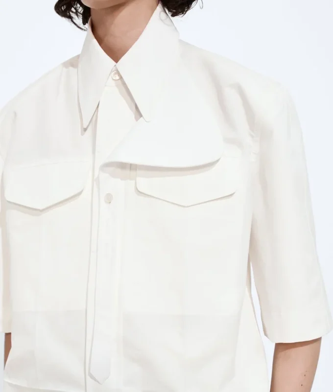 Kompaktes Baumwoll-Toile-Hemd Kompaktes Baumwoll-Toile-Hemd
