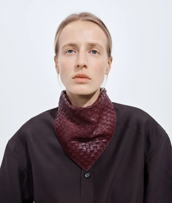 Leder-Intrecciato-Foulard Leder-Intrecciato-Foulard