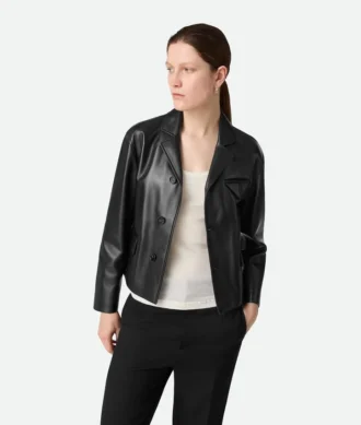 Leder-Kimono-Blouson