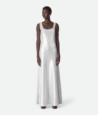Leichtes Viskose-Paillettenkleid