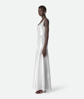 Leichtes Viskose-Paillettenkleid