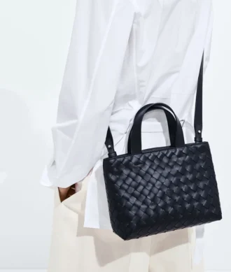 Mini Intrecciato Tote mit Reißverschluss