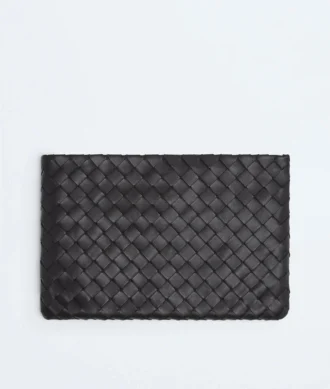 Mittlere flache Pouch aus Intrecciato
