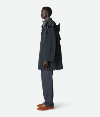 Parka mit Kapuze aus gebondeter Tech-Wolle