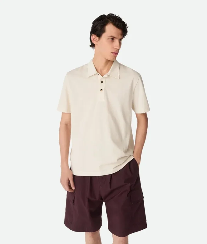 Polo aus feinem Baumwolljersey Polo aus feinem Baumwolljersey