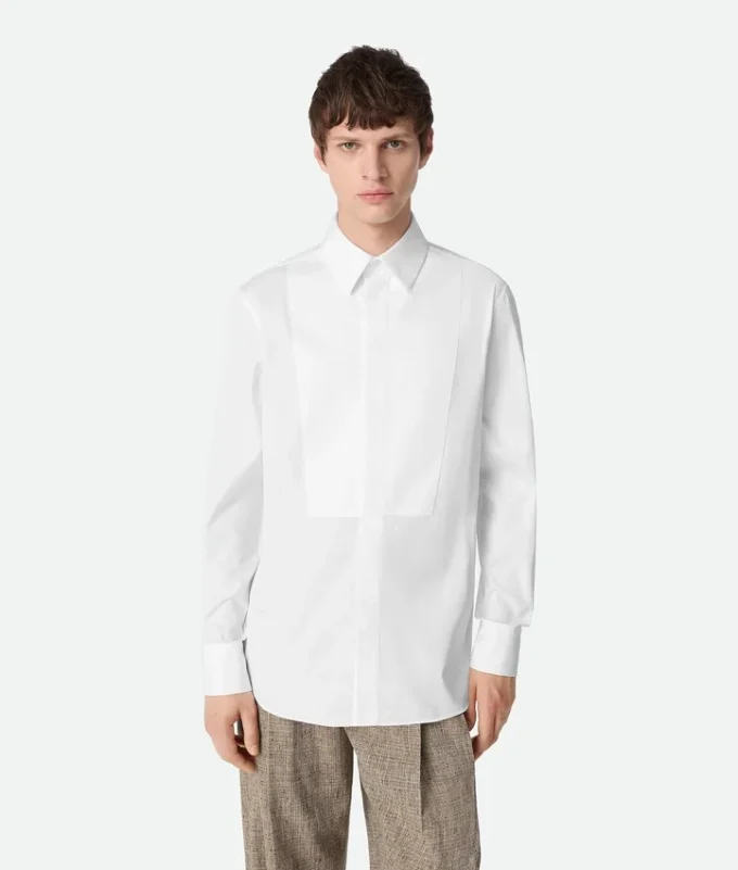 Popeline-Hemd mit Plastron Popeline-Hemd mit Plastron