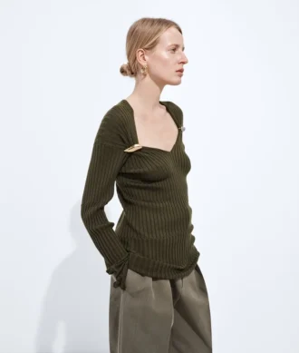 Pullover aus Kaschmir und Seide mit Rippmuster