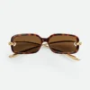 Rechteckige Sonnenbrille mit Knot Rechteckige Sonnenbrille mit Knot