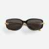 Rechteckige Sonnenbrille mit Knot Rechteckige Sonnenbrille mit Knot