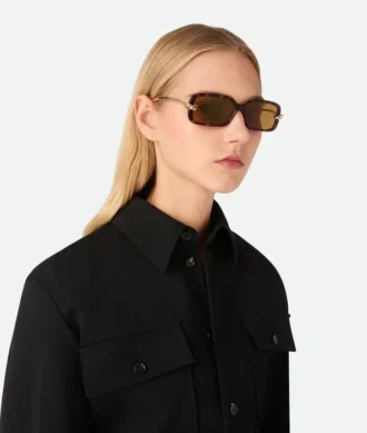 Rechteckige Sonnenbrille mit Knot