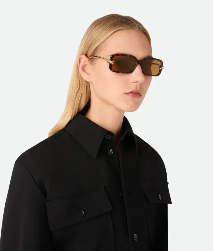 Rechteckige Sonnenbrille mit Knot Rechteckige Sonnenbrille mit Knot