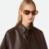 Rechteckige Sonnenbrille mit Knot Rechteckige Sonnenbrille mit Knot
