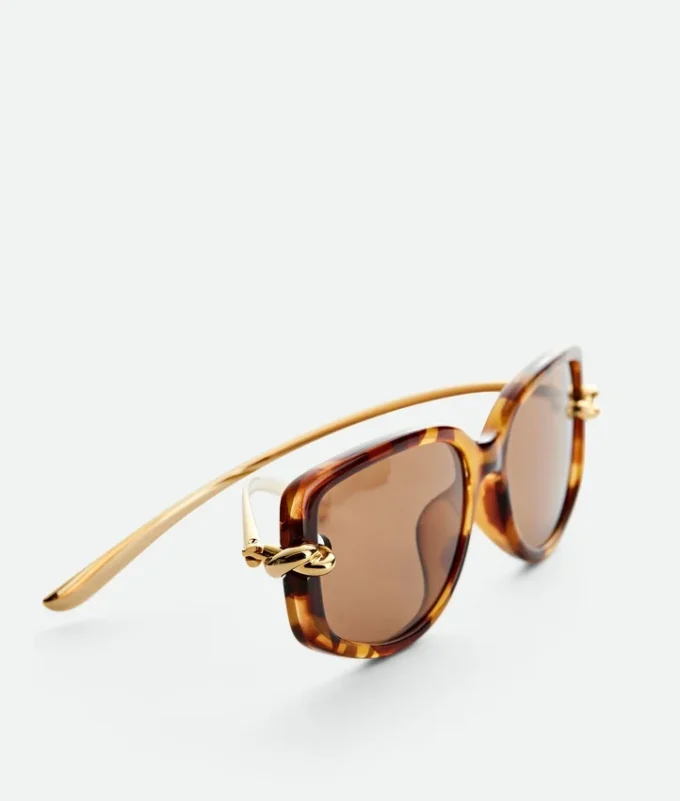 Rechteckige Sonnenbrille mit Knot Rechteckige Sonnenbrille mit Knot