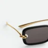 Rechteckige Sonnenbrille mit Knot Rechteckige Sonnenbrille mit Knot