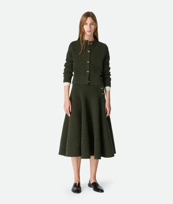 Cardigan aus Bouclé-Wolle