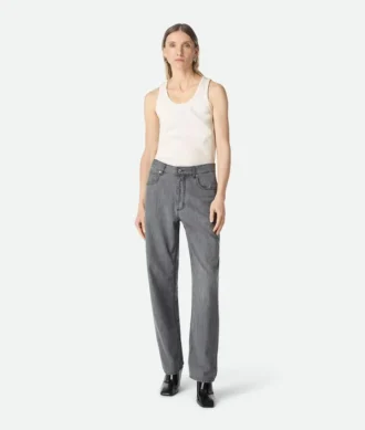 Schwarze Denim-Jeans