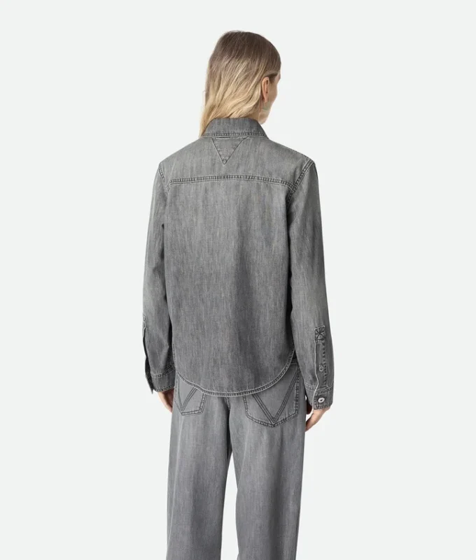 Schwarzes Jeanshemd Schwarzes Jeanshemd