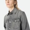 Schwarzes Jeanshemd Schwarzes Jeanshemd