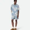 Seidenshorts mit italienischem Postkartenprint Seidenshorts mit italienischem Postkartenprint