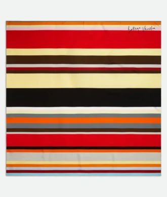 Seidentwill-Foulard mit Streifen Seidentwill-Foulard mit Streifen