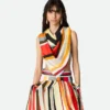Seidentwill-Foulard mit Streifen Seidentwill-Foulard mit Streifen