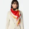 Seidentwill-Foulard mit Streifen Seidentwill-Foulard mit Streifen