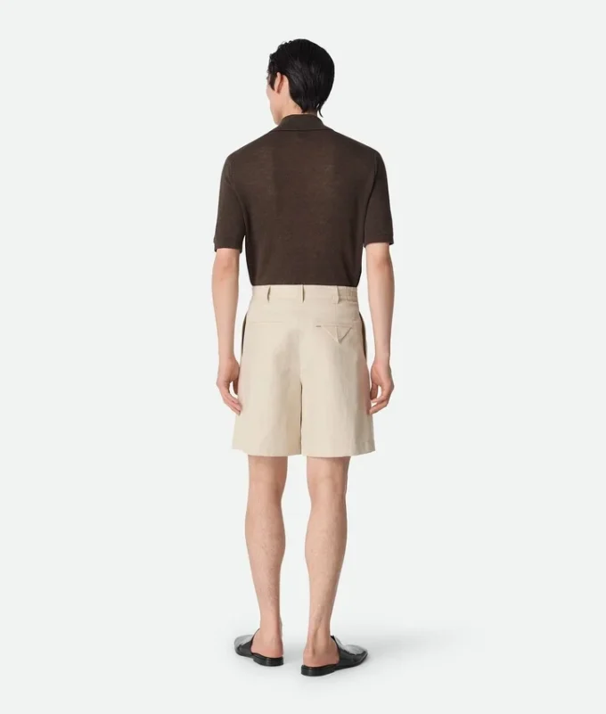 Shorts aus Baumwoll- und Leinen-Twill Shorts aus Baumwoll- und Leinen-Twill