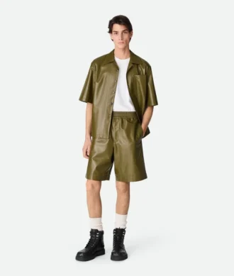 Shorts aus Nappaleder