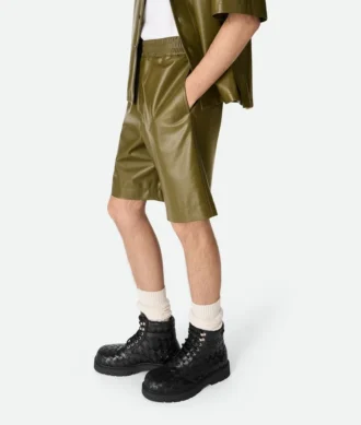 Shorts aus Nappaleder