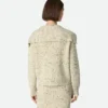 Strickjacke aus Wolle mit englischem Rippenmuster Strickjacke aus Wolle mit englischem Rippenmuster