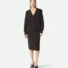 Strickjacke aus Wolle mit englischem Rippenmuster Strickjacke aus Wolle mit englischem Rippenmuster