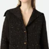 Strickjacke aus Wolle mit englischem Rippenmuster Strickjacke aus Wolle mit englischem Rippenmuster