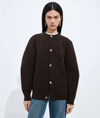 Strickjacke aus Wolle und Baumwolle