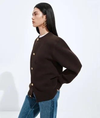 Strickjacke aus Wolle und Baumwolle