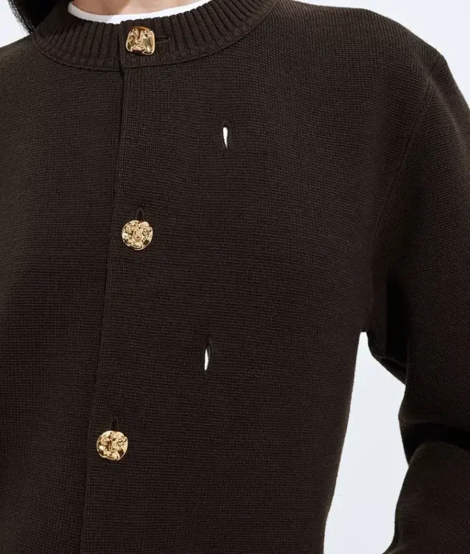 Strickjacke aus Wolle und Baumwolle Strickjacke aus Wolle und Baumwolle