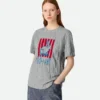 T-Shirt aus bedrucktem Jersey mit Crushed-Effekt T-Shirt aus bedrucktem Jersey mit Crushed-Effekt