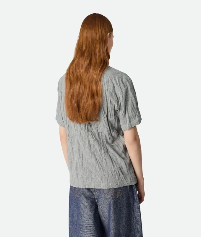T-Shirt aus bedrucktem Jersey mit Crushed-Effekt T-Shirt aus bedrucktem Jersey mit Crushed-Effekt